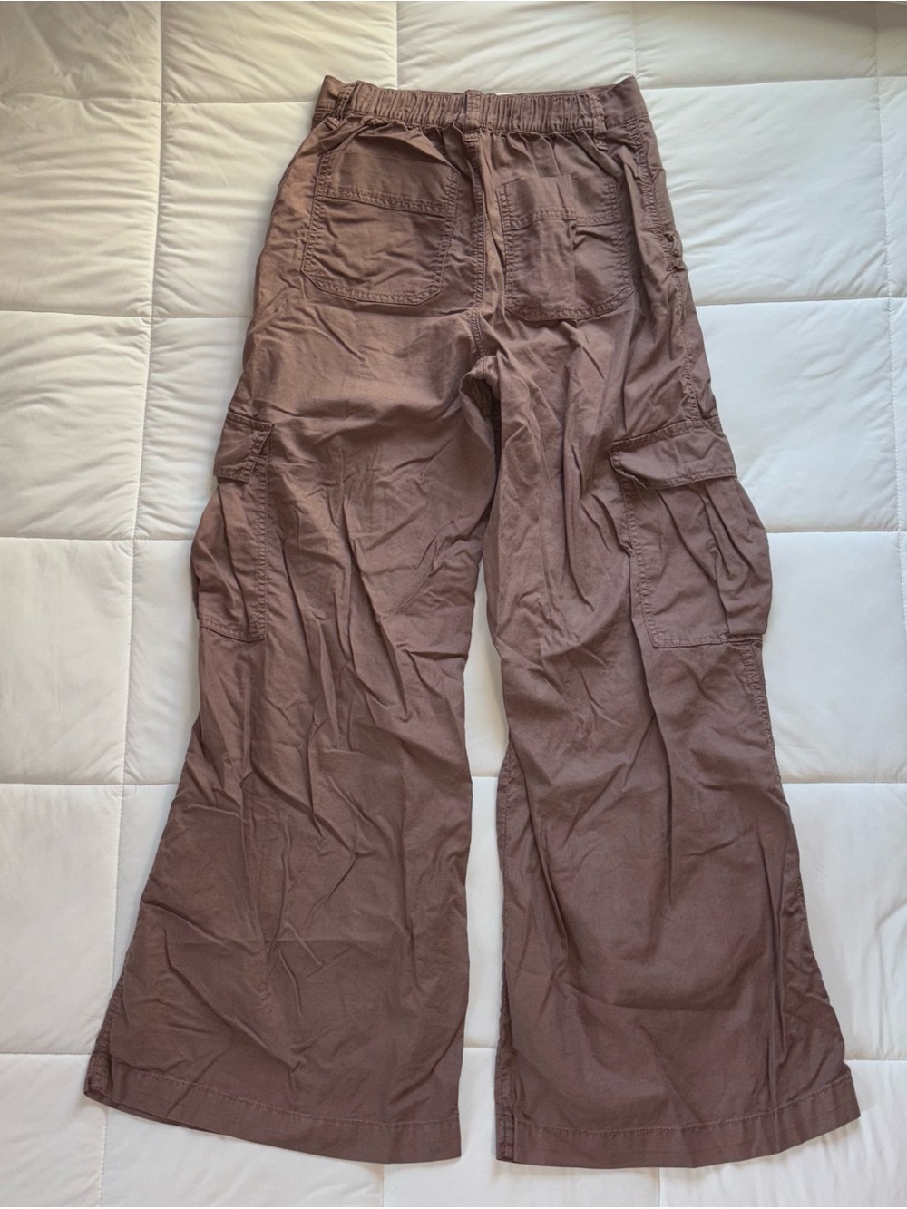 Garage Wide-Leg Cargo Pants in Mauve Brown - Picture 2 of 7
